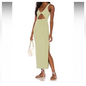 L*Space Nico Light Green Cutout Midi Dress